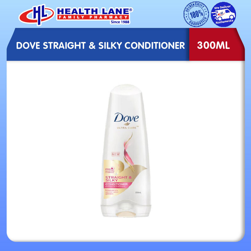 DOVE STRAIGHT & SILKY CONDITIONER 300ML